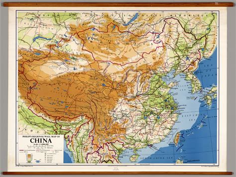 china physical map mountains
