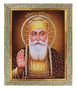 Koshtak Guru Nanak dev ji Giving Blessing Photo Frame with Unbreakable ...