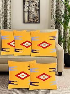 Buy Saral Home Unique Design Heavy Quality Cotton Cushion Cover Set of ...