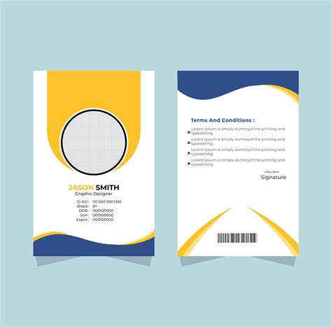 Front and back id card template 35153484 Vector Art at Vecteezy