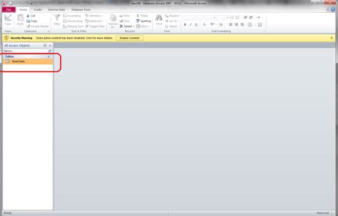Creating a Table in Access Using VBA 的图像结果