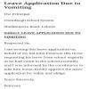leave letter for vomiting and headache - Brainly.in