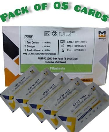 Medilytic Biomedicals Pvt. ltd Medilytic-Filariasis(Pack Of 05 Cards ...