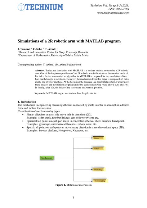 Robotic Arms Using MATLAB 的图像结果