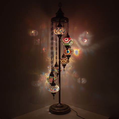 Turkish Moroccan Mosaic Floor Lamp | Turkish Lamp 7 Big Size 6.5 ...