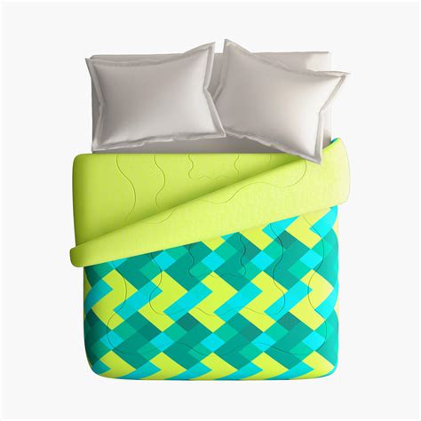 Buy PORTICO Marvella Yellow Printed Cotton Double Comforter - 220x240cm ...