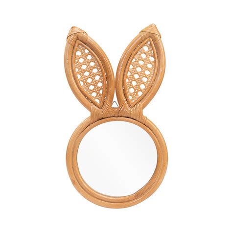 Rabbit Rattan Mirror — Home Canvas