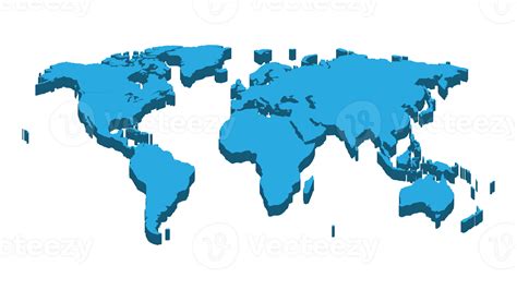 World map template with continents, North and South America, Europe and Asia, Africa and ...