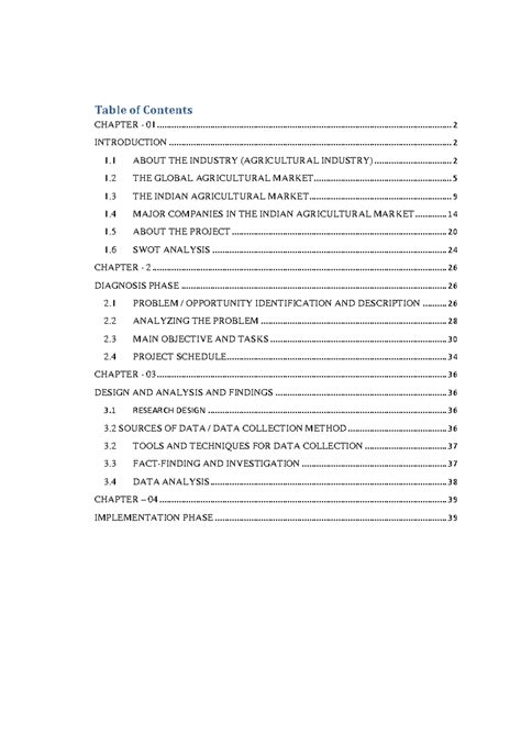 MAP Project (Copy) - Good - Table of Contents CHAPTER - INTRODUCTION 1 ...