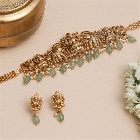Buy Ishvika Antique Choker Set | Tarinika – Tarinika India