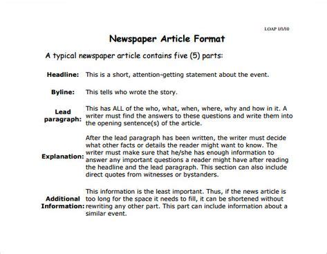 Image result for News Report Writing Format