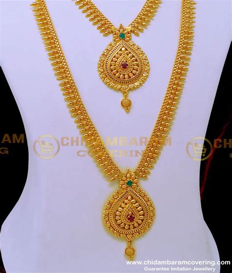 Buy Kerala Jewellery Mulla Mottu Mala Long Haram Necklace Set