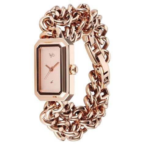 Buy Online Vyb Showstopper By Fastrack Quartz Analog Rose Gold Dial ...