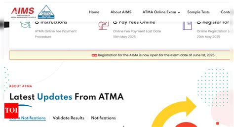 AIMS ATMA June 2025 registration begins @ atmaaims.com: Check direct ...