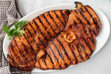 Grilled Ham Steak - Only 4 ingredients
