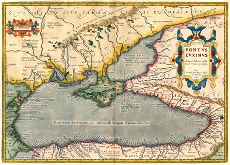 Old, antique map of the Black Sea by A. Ortelius | Sanderus Antique Maps | Antique maps, Map ...
