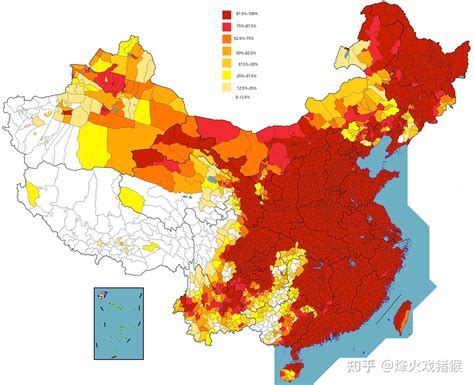 中国分县汉族比例图 - 知乎