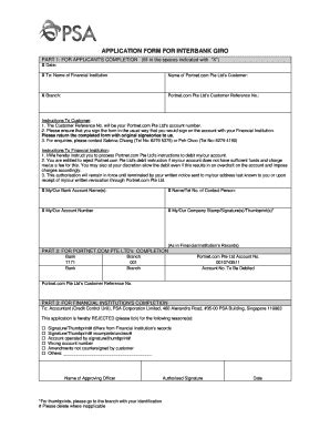 Interbank Giro Application Form - Blank Fillable Template | Fill Out ...