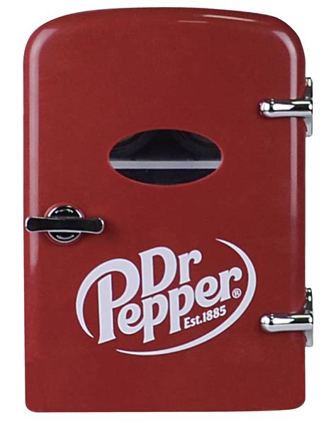 Dr Pepper Portable 6-can Mini Fridge, MIS135DRP, Burgundy - Walmart.com ...