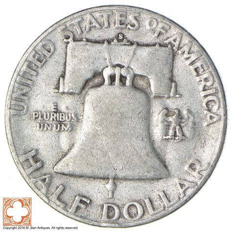 Tough - 'S' MINT MARK SAN FRANCISCO - 1952-S FRANKLIN HALF DOLLAR ...