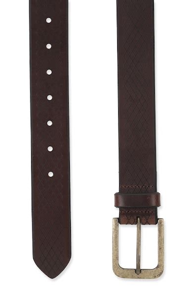 Buy Men Brown Textured Leather Belt Online - 695637 | Peter England