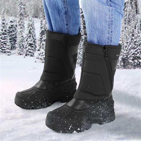 Snapklik.com : Mysoft Mens Winter Snow Boots Mid Calf Waterproof ...