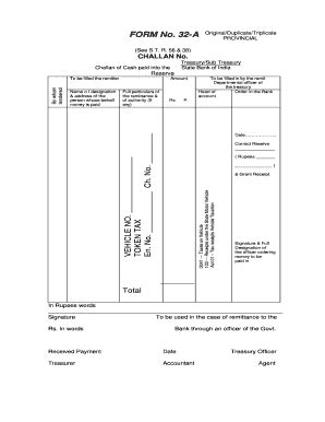 India Form 32-A - Blank Fillable Template | Fill Out, Print & Download ...