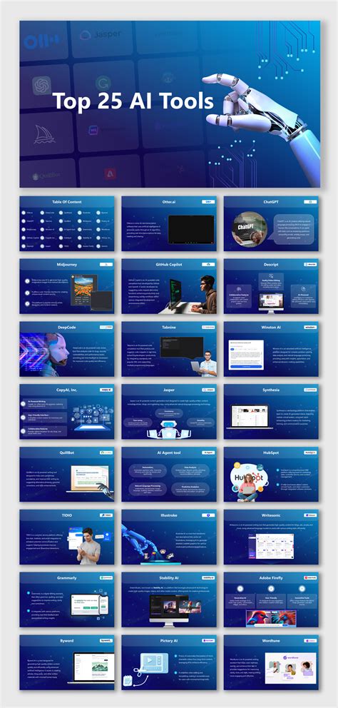 Get Our Top 25 AI Tools List - In PowerPoint ,Google Slides and Canva