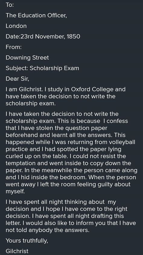 Write a letter to the education officer informing him about your ...