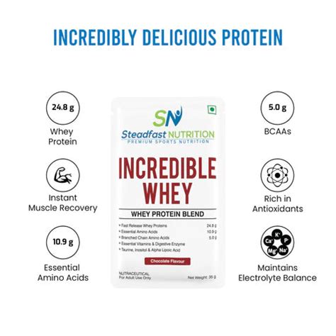 STEADFAST NUTRITION INCREDIBLE WHEY (6 SACHET PACK) – Pedal Compass