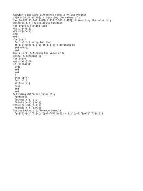 Backward Difference Formula 的图像结果
