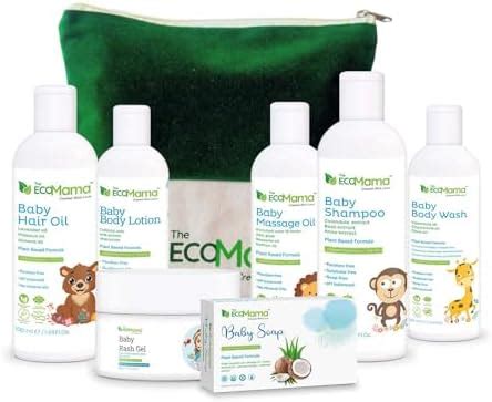 Buy The Eco Mama 7-In-1 Baby Skin & Hair Care Combo Kit (Medium) With ...