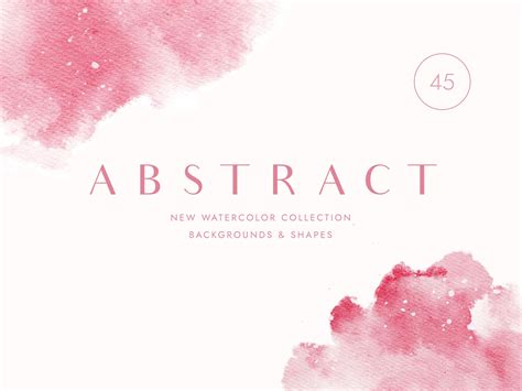 Abstract Watercolor Collection, Watercolor Clipart, Abstract Shapes and ...