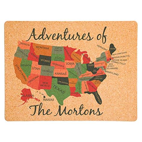 Buy Lindsey Lou Patterns Custom Cork Board Travel of United States ...