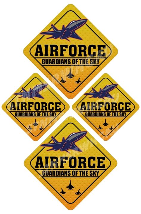 Indian Airforce Stickers Pack of 4 Sticker (2 Sizes 4 & 5 Inch) | WE ...