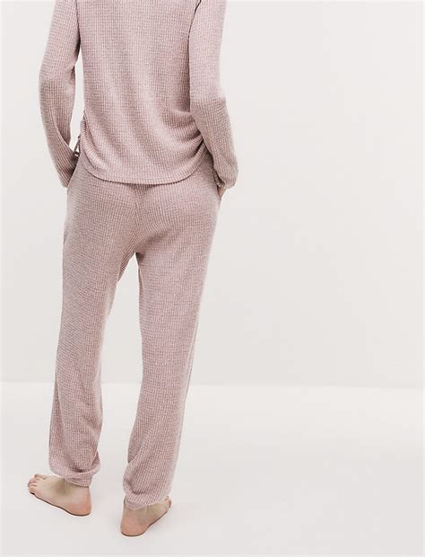 Buy Cosy Waffle Cuffed Hem Lounge Joggers at Marks & Spencer