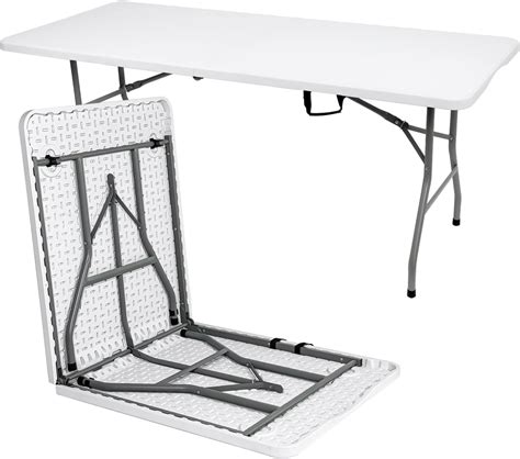 70.8" W X 29" D X 29" H - 6 ft Folding Table White Portable Heavy Duty ...