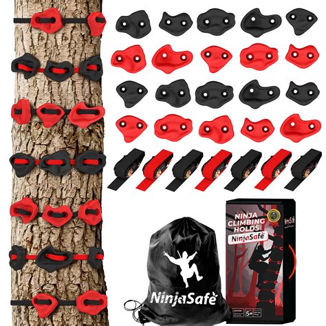 Buy Ninja Tree Climbing Kit with 12 Tree Climbing Holds and 6 Ratchets ...