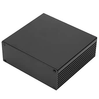 Black Aluminum Circuit Board Enclosure Power Amplifier Box for DIY ...