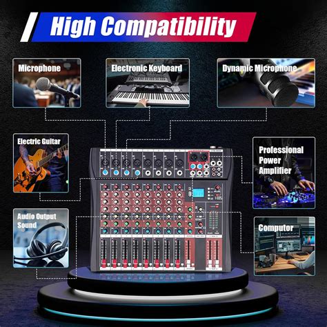GXFCHYL Professional 8-channel Sound Mixer, 8 Channel Audio India | Ubuy