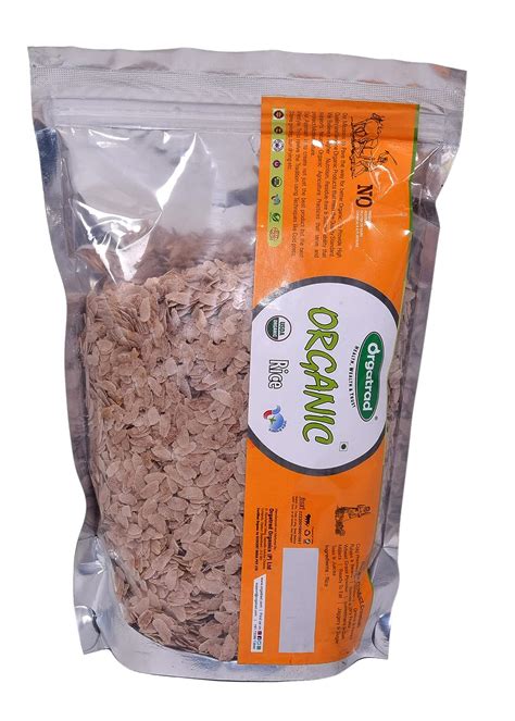 Organic Poha (Red Rice) -1 Kg by ORGATRAD ORGANICS | Gluten Free | USDA ...