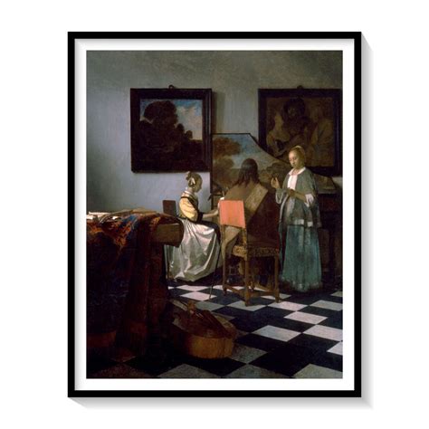The Concert Painting & Wall Art Print by Johannes Vermeer - Dessine Art