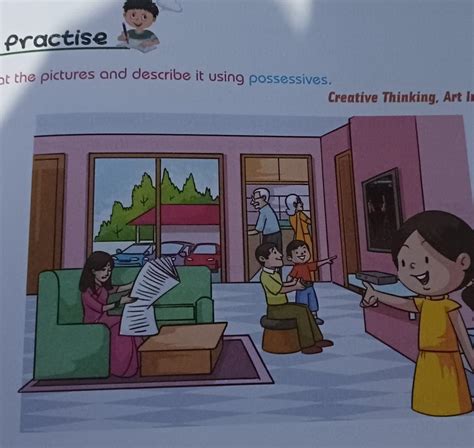 Look at the picture and describe it using possessives. - Brainly.in
