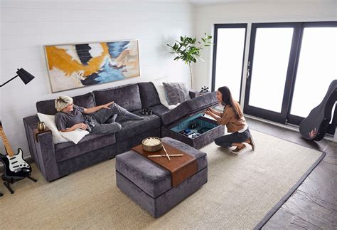 Lovesac 4 Seats (4 Storage) + 5 Sides Corded Velvet & Lovesoft ...