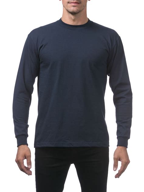 Pro Club Men's Heavyweight Cotton Long Sleeve Crew Neck T-Shirt ...