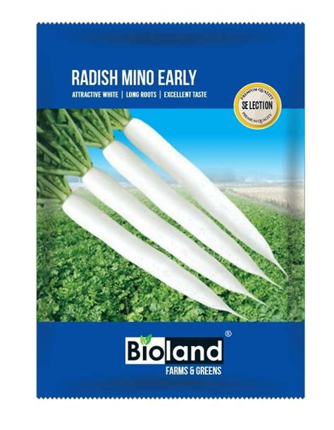 BIOLAND Radish Mino Early Seeds for Sowing Purpose for Home/Kitchen ...