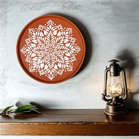 Hand-Painted Decorative Terracotta Plate (12 Inches) – Aari Decor