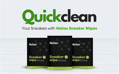 Helios Sneaker Wipes (Pack of 20) – On-the-Go Cleaner for Sneakers ...