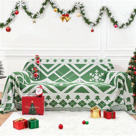 Bybiment Christmas Sofa Cover with Box, Couch Cover Featuring Christmas ...