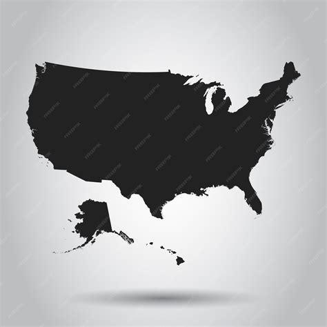 Usa map icon business cartography concept united states of america ...